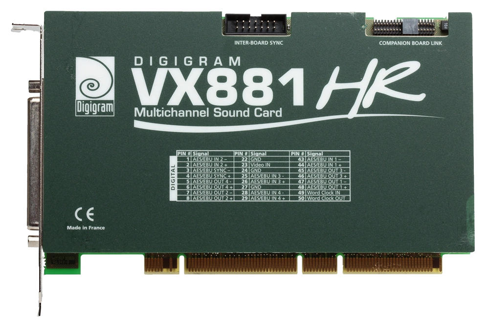 Digigram VX881HR Quad AES Digital Multichannel Broadcast Sound 